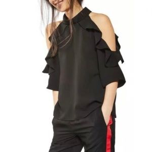 EUC Top Shop Cold Shoulder Top